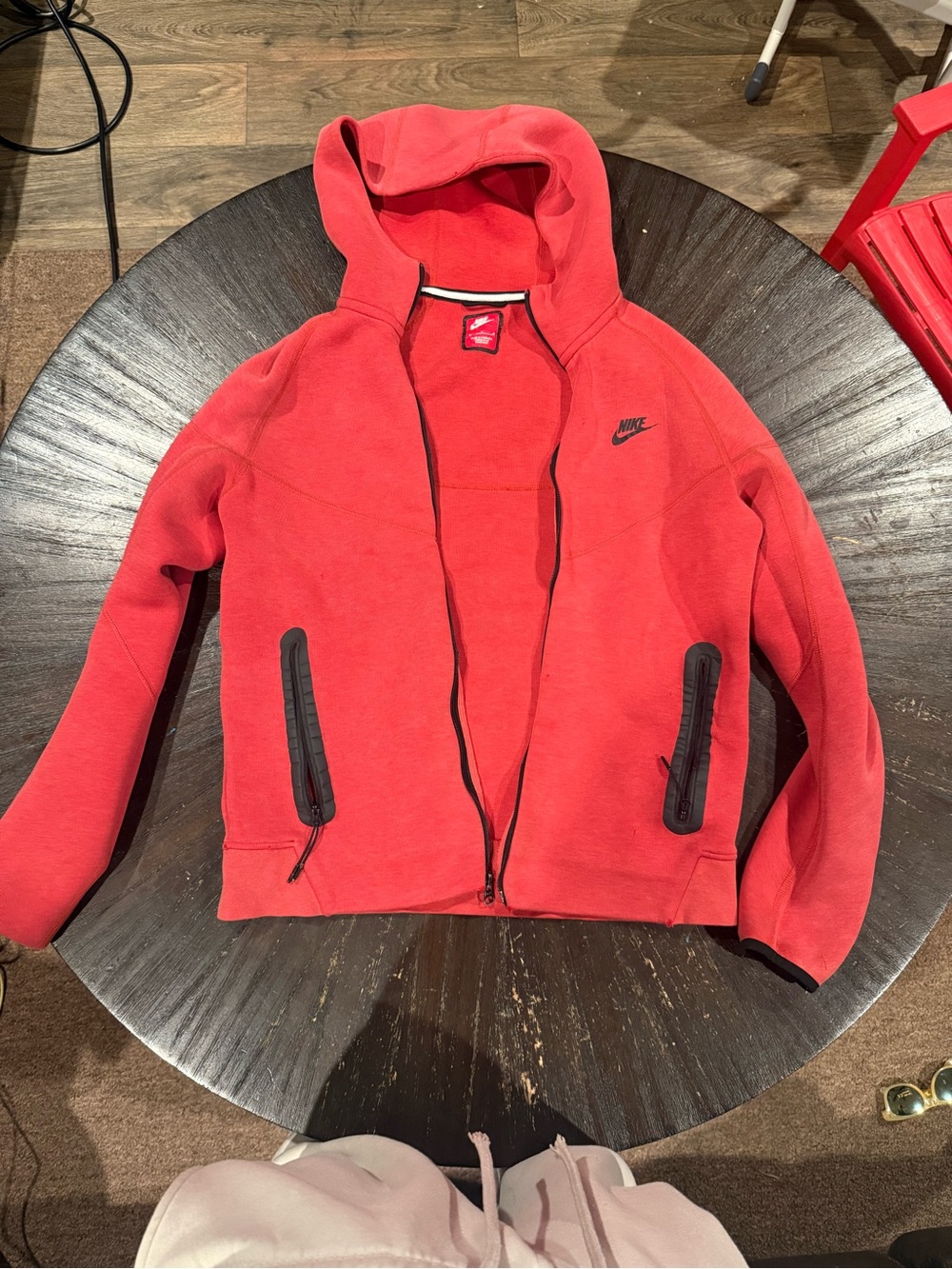 Nike Red Hooded Full-Zip Jacket for Men’s